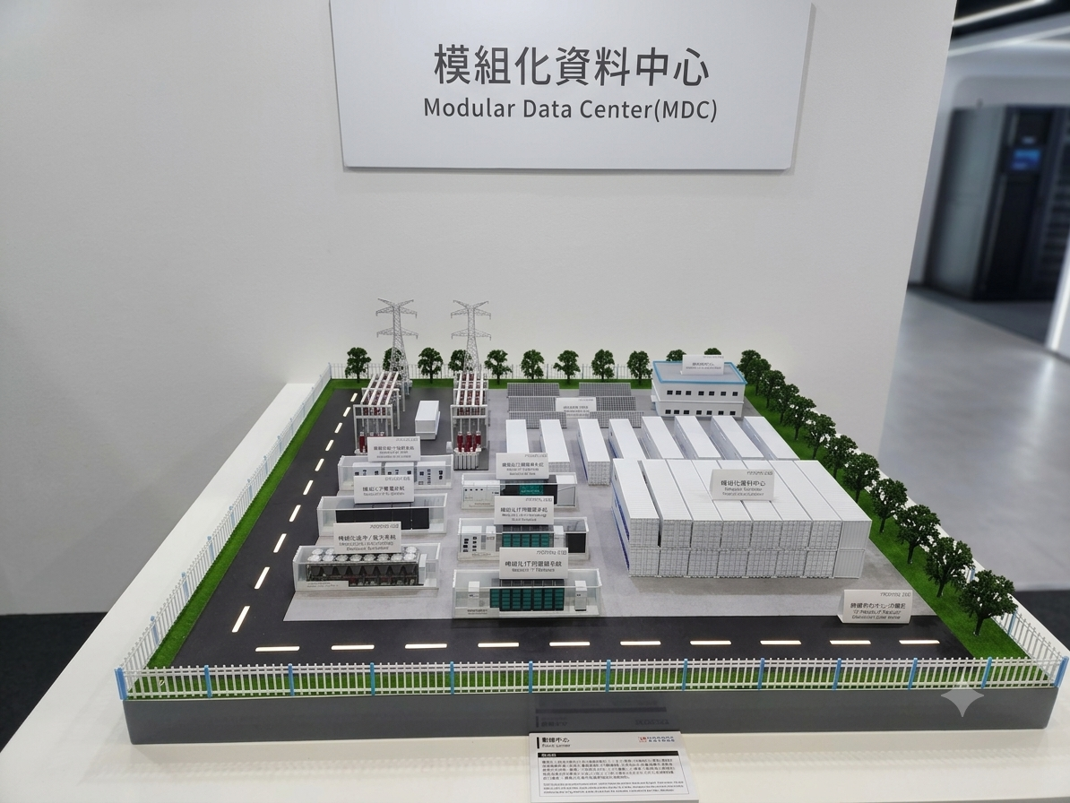 位於東元湖口廠的模組化資料中心示意圖MDC-3D模型
