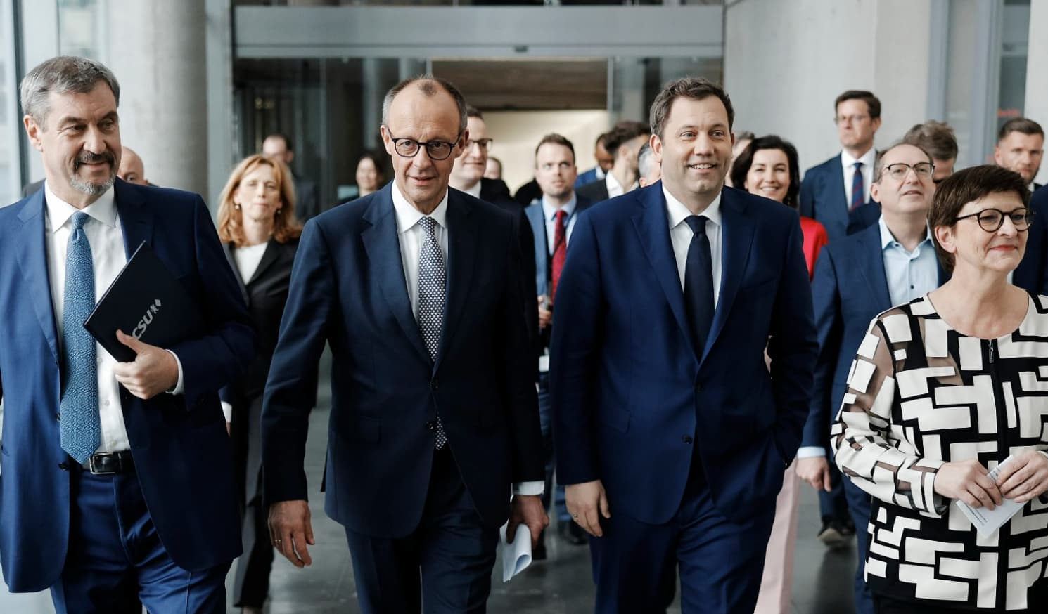 German coalition leaders brief the media after reaching an agreement between their parties on a new government. (Image: Friedrich Merz's facebook)