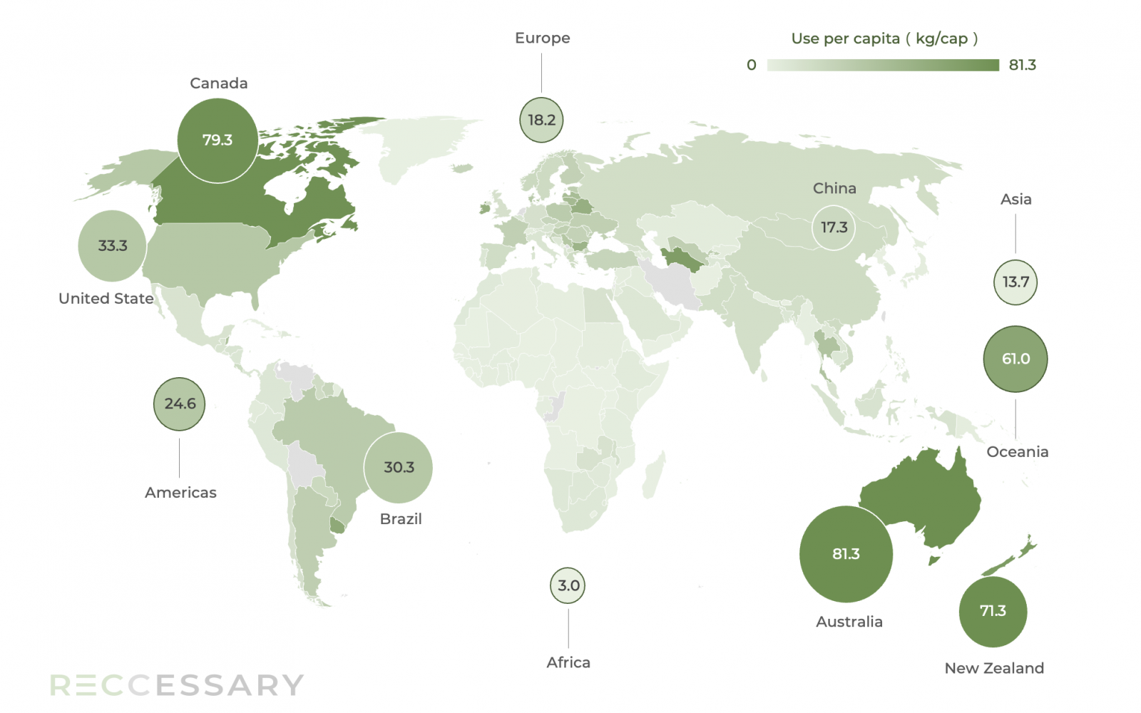 Figure 1. Per capita agricultural nitrogen fertilizer use, 2023 