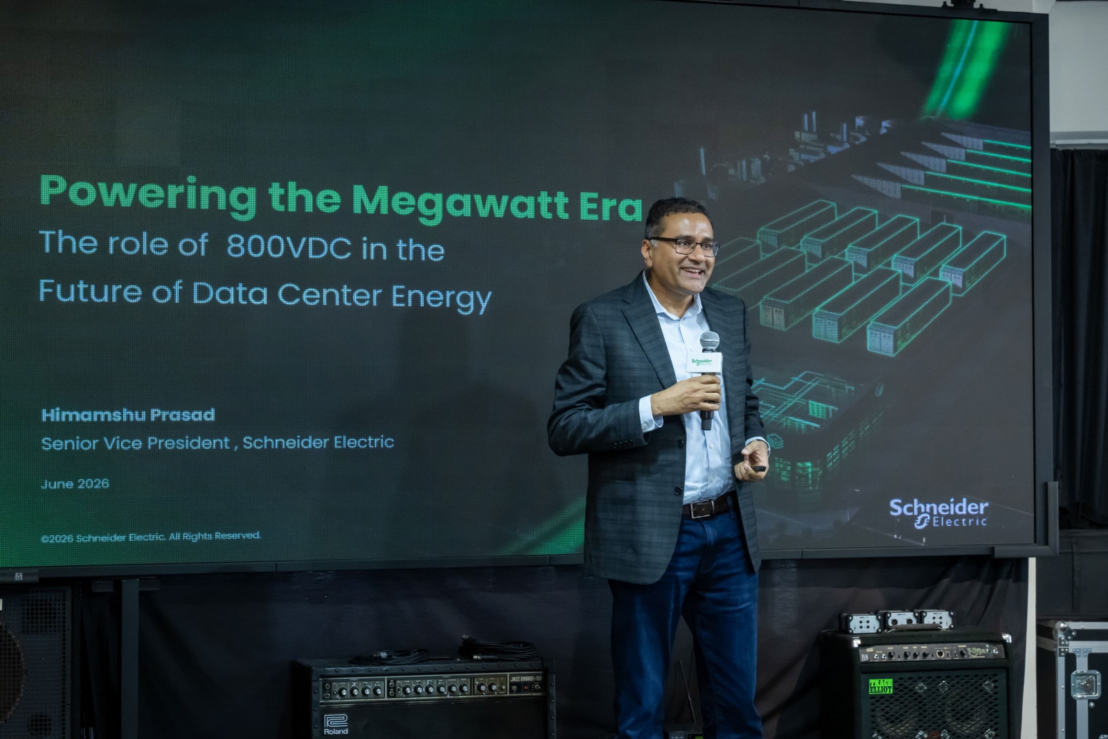 Schneider Electric says AI workloads are pushing rack power requirements toward the megawatt scale, driving changes in data center power architecture. (Photo: Schneider Electric)