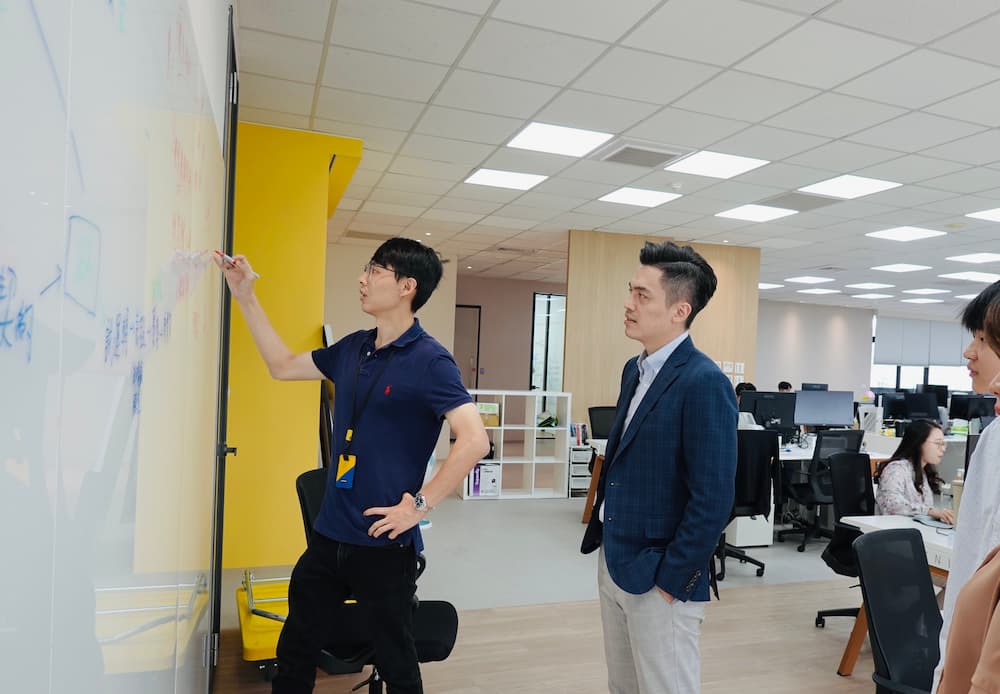 Feng expects the company to grow to 80 people this year. Pictured is Sunnyfounder's new office in Nangang. (Photo: Hsu Tsu-lin)