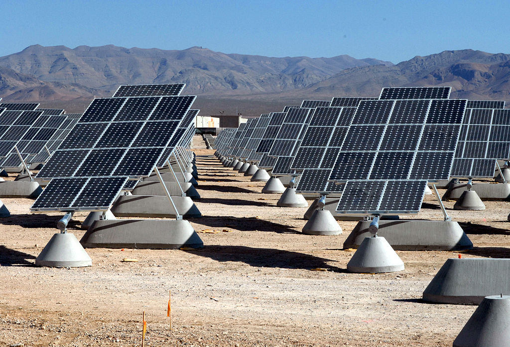 Nellis Air Force Base solar panels in the United States.