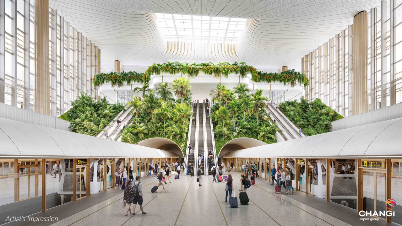 Changi Airport Terminal 5 is set to receive green building certification. (Image: Changi Airport Group)