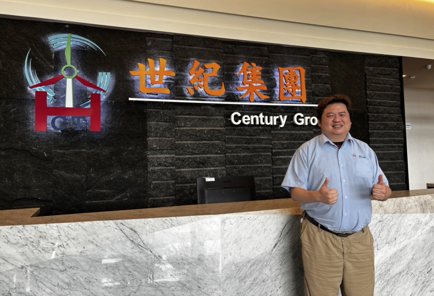 世紀風電總經理余俊緯揭示下一階段能源轉型布局。(攝影:莊閔茜)