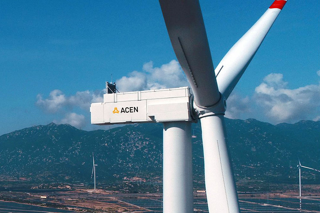 ACEN's onshore wind turbines in the Philippines. 