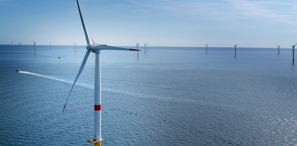 蔚藍海彰化風場位於彰化縣外海，總裝置容量440MW，預計2028年完工。（圖片來源：法國電力能源）
