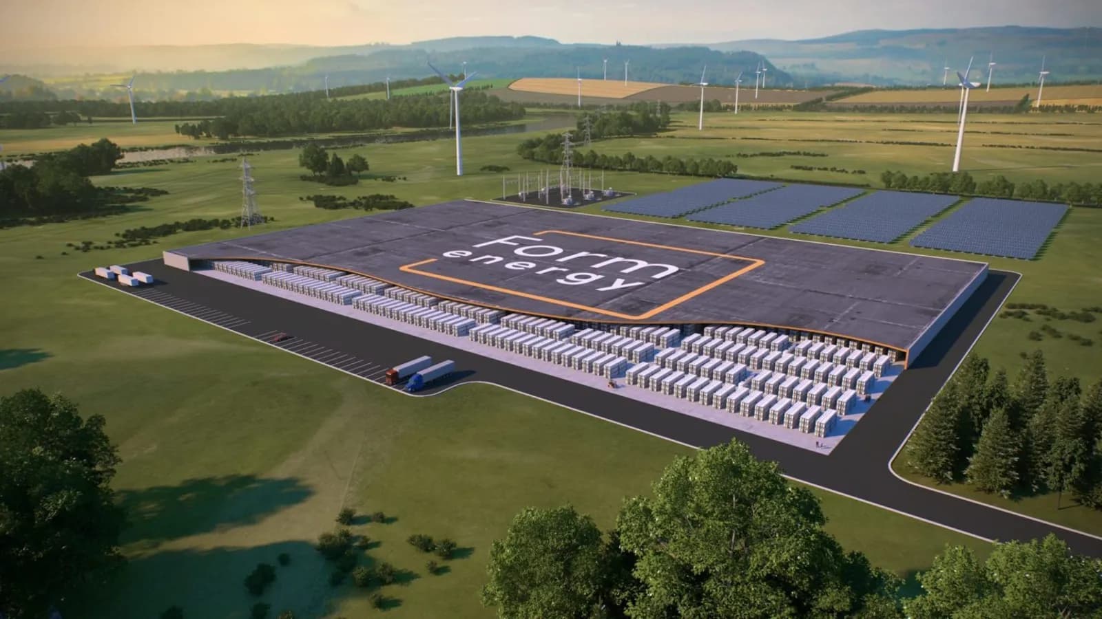 資料中心耗用大量電力,Form Energy的鐵空氣電池接連獲得大單。圖片來源:Form Energy