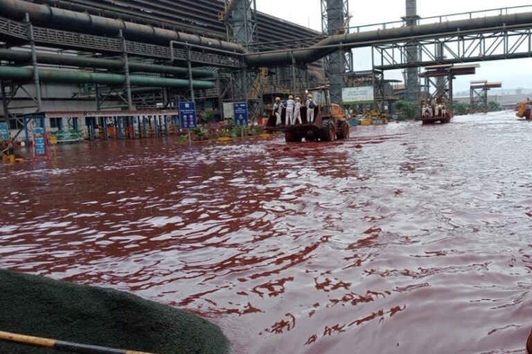 Flood in the Indonesia Morowali Industrial Park (IMIP) on March 17, 2025. Image courtesy of Walhi Central Sulawesi.