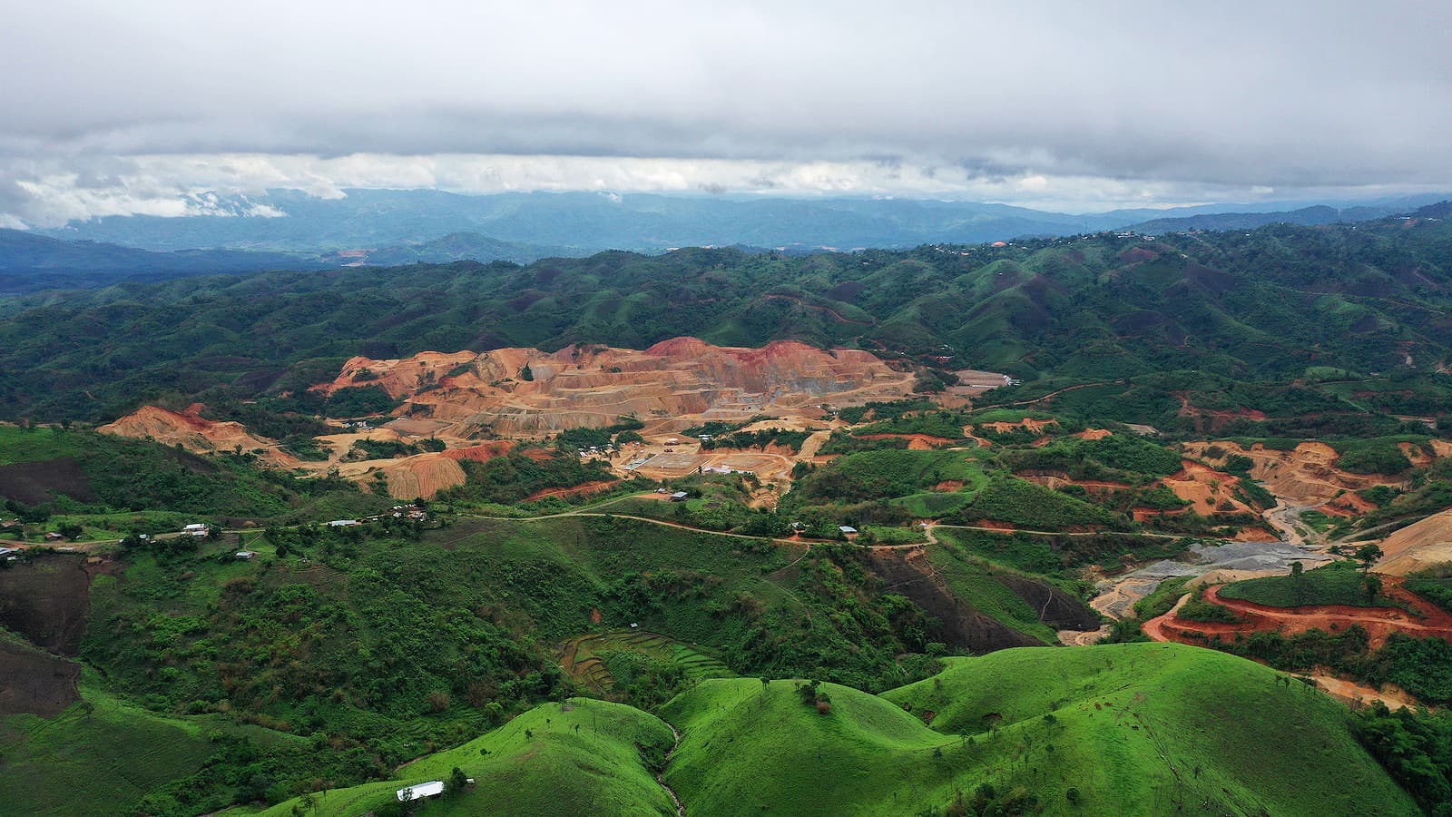 Drone shot of a mining site in Myanmar. Image courtesy of Ecological Alert and Recovery–Thailand.