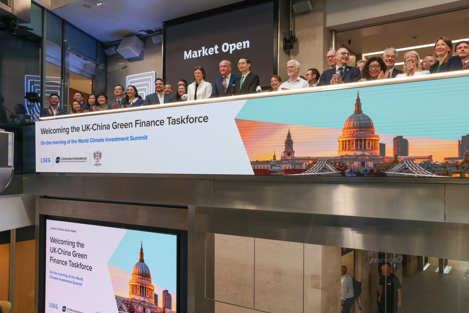 On 25 June, the London Stock Exchange welcomed the UK-China Green Finance Taskforce to a climate investment summit (Source: London Stock Exchange Group)