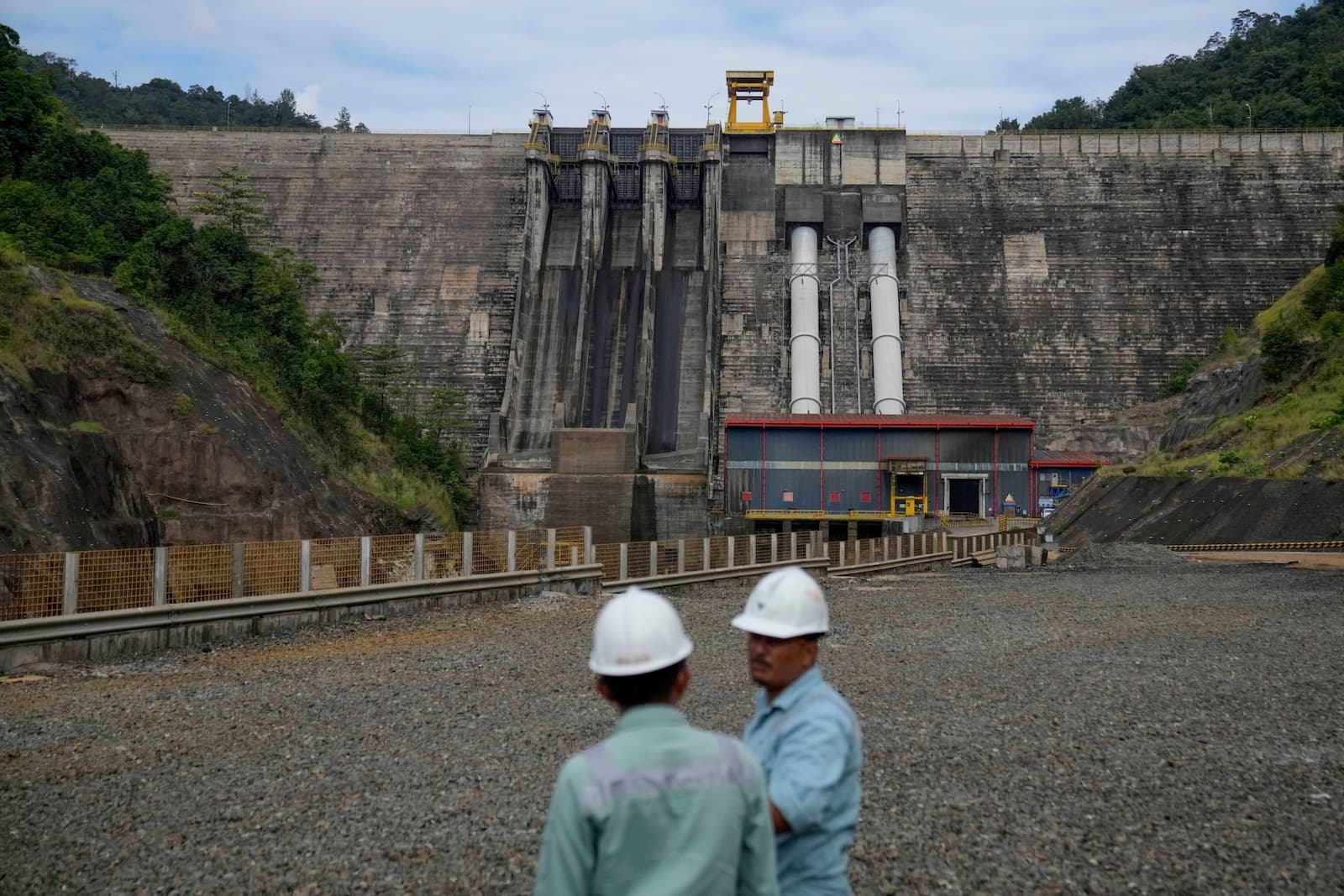 One of three dams that power Vale Indonesia’s nickel ore processing plant, in Sorowako, South Sulawesi (Image: Dita Alangkara / Associated Press / Alamy)