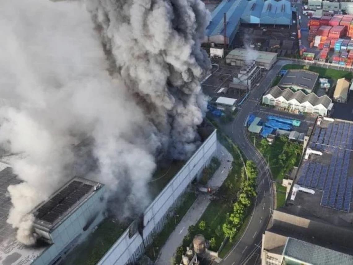 台泥旗下三元能源鋰電池廠14日清晨突然爆炸起火。