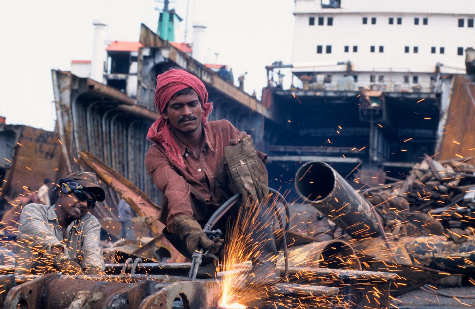 Over 80% of global shipping is recycled in South Asian yards, such as this one in Mumbai, India (Image: Joerg Boethling / Alamy)