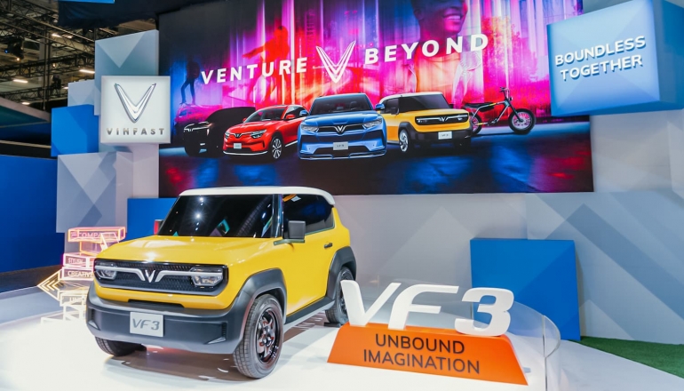 VinFast shines at CES 2024 with pickup truck, mini SUV & bike