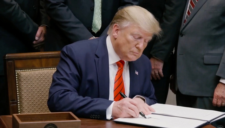 Trump rolls back green new deals on first day in office